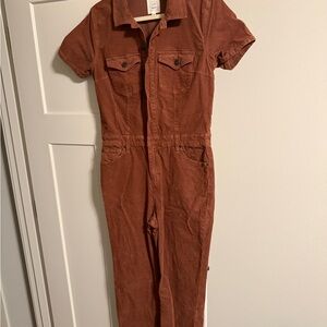 Cleo and Wolf Rust Jumpsuit with Button-Up Front (from boot barn), worn once!